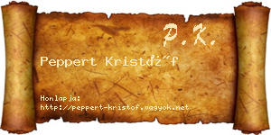 Peppert Kristóf névjegykártya